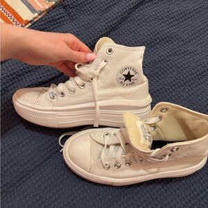 Converse White High-Top Sneakers Canvas Classic
